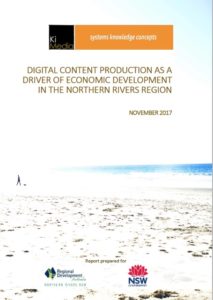Report: Digital Content Production as a driver of economic development in the Northern Rivers region cover image