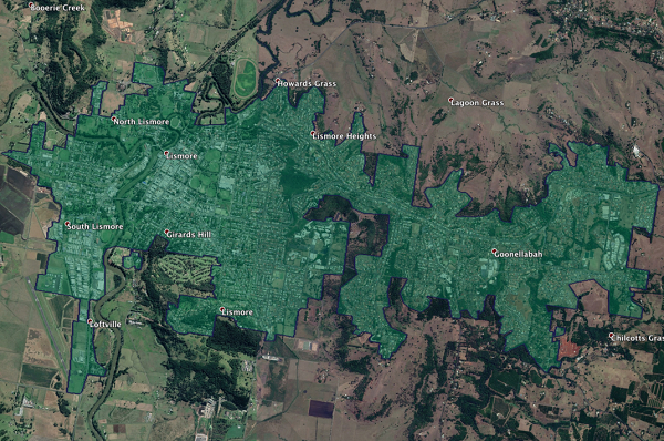 nbn business fibre zone for Lismore